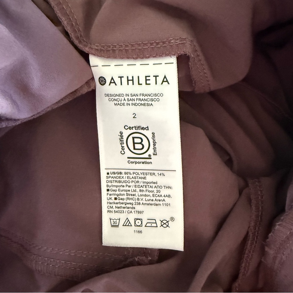 Athleta Brooklyn Heights High Rise Pleated Wide Leg Pant in Damask Mauve - Picture 12 of 13